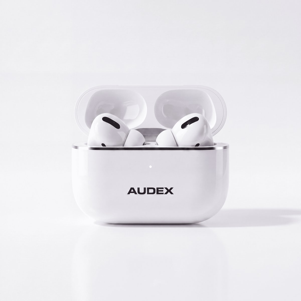 AUDEX Draadloze Bluetooth Oordopjes 5.4 – In-Ear Earbuds met Noise Cancelling – HD Microfoon – 30 Uur Speeltijd – Touch Control – USB-C Oplaadcase – Wit