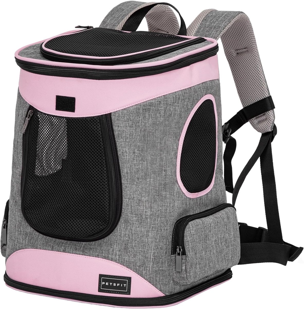 Hondenrugzak met mesh raam Draagtas voor huisdieren Reistas Comfortabel ademend 43x32x29 cm