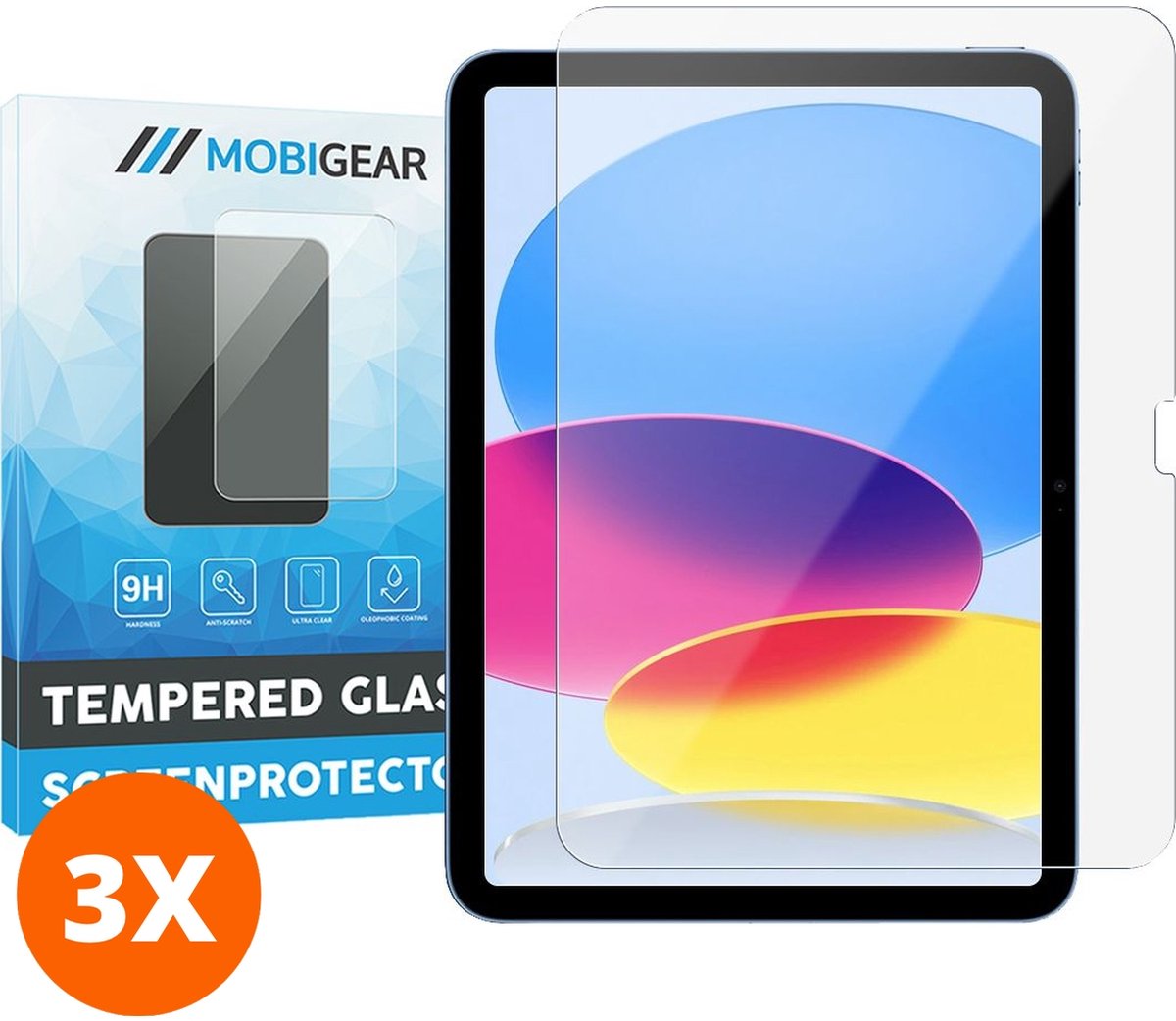 Mobigear Screenprotector geschikt voor Apple iPad 11 (2025) Glazen | Mobigear Screenprotector - Case Friendly (3-Pack)