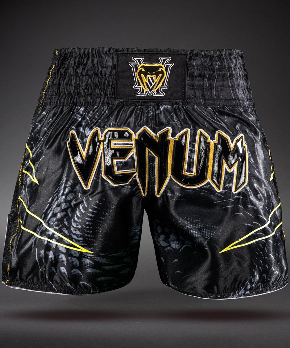 Venum Matupa Muay Thai Shorts – Zwart/Grijs/Goud | Professionele Muay Thai & Kickboks Shorts - XXL
