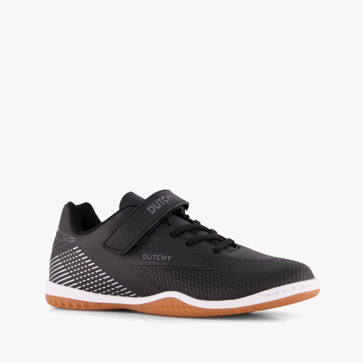 Dutchy IC kinder zaalschoenen zwart - Gymschoenen - Maat 28 - Uitneembare zool