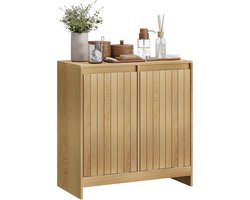 CINK & Co Waskast met 2 Uitneembare Wasmanden - Geschikt als Afvalbakombouw voor 2 x 32 L - Afvalbakken Niet Inbegrepen - Eikenhoutkleur - 66 x 33 x 68 cm