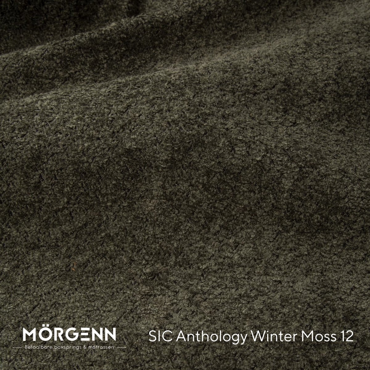 Mörgenn SIC Anthology Stofstaal - Bouclé Stof voor Boxspring en Bed - Winter Moss 12