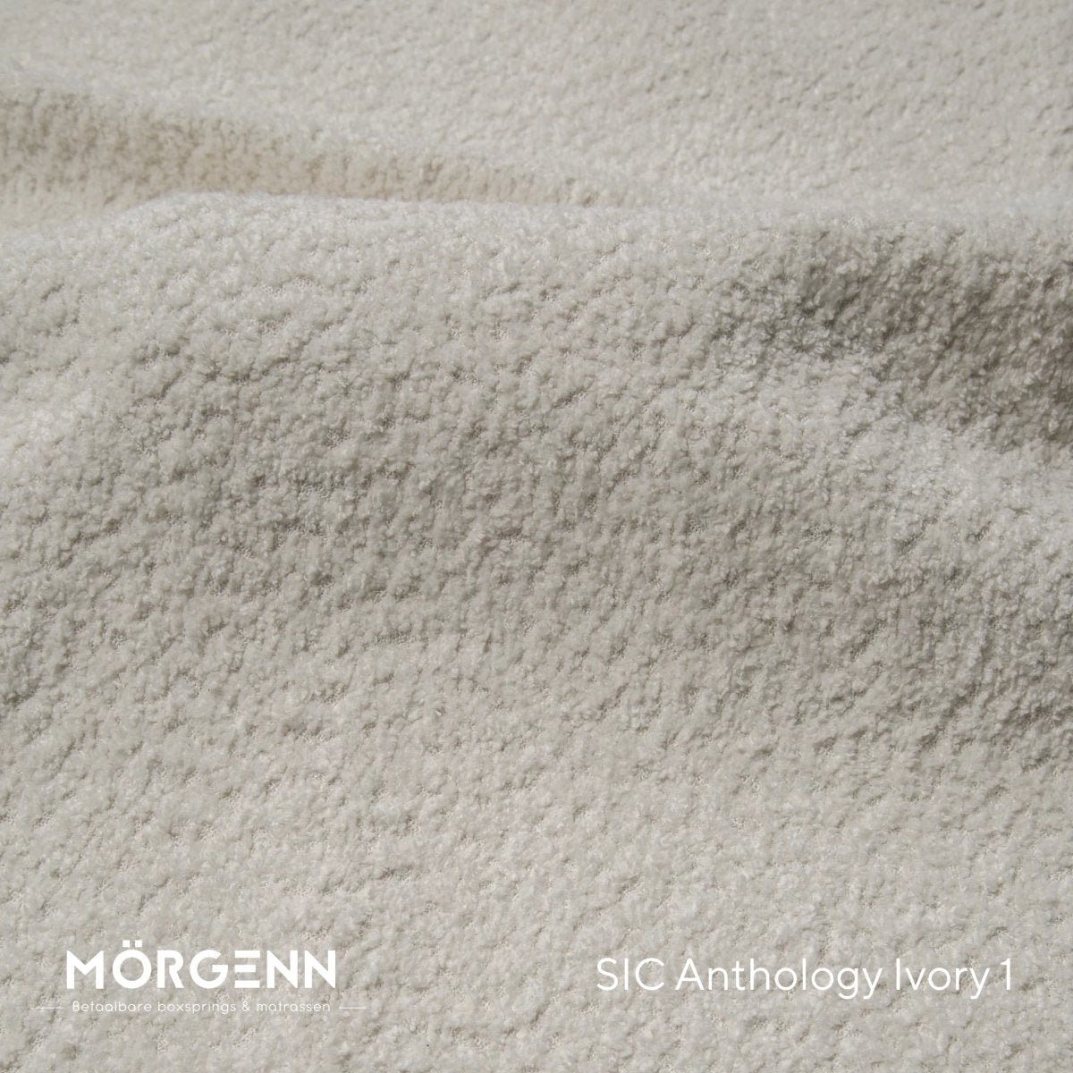 Mörgenn SIC Anthology Stofstaal - Bouclé Stof voor Boxspring en Bed - Ivory 1