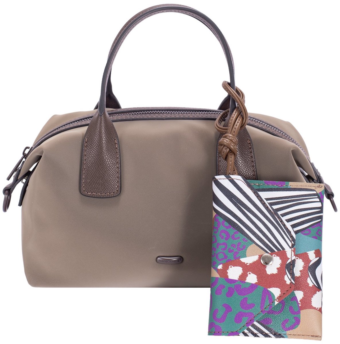 David Jones nylon handtas Saartje - Dames - Taupe