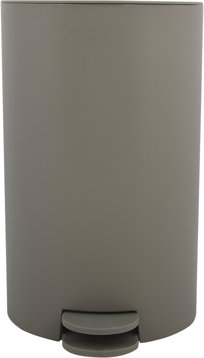 MSV Pedaalemmer - kunststof - taupe - 3L - klein model - 15 x 27 cm - Badkamer/toilet