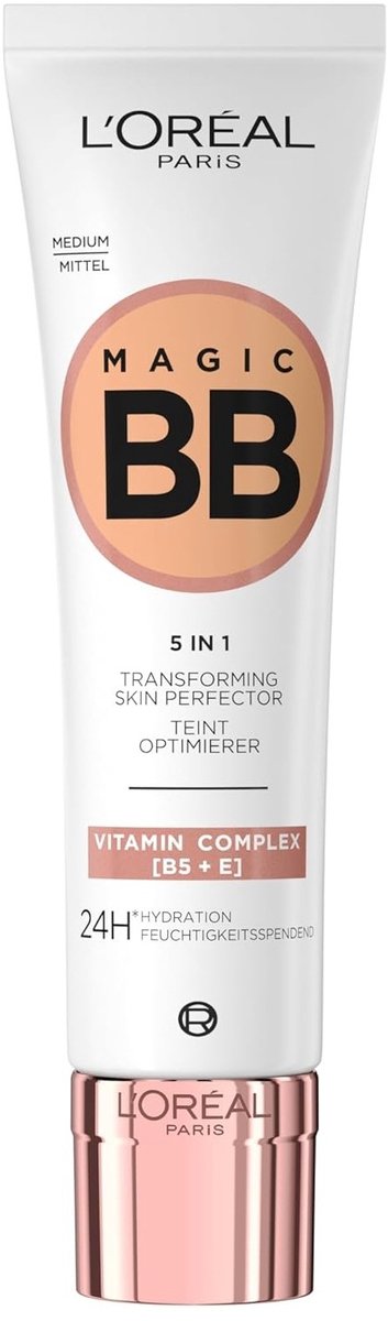 Bol.com L’Oréal Paris Magic BB Cream - Verzorgende dagcrème en make-up in 1 Verrijkt met vitamine B5 en E - 04 Medium - 30ml aanbieding