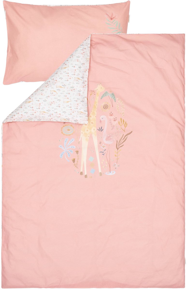 Little Dutch Blooming Safari Ledikant Dekbedovertrek - 100 x 140 cm - Roze