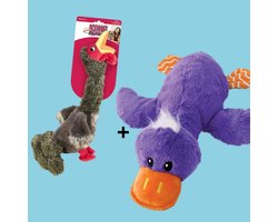 Combideal: Kong Shakers Honkers Kalkoen + Eend 40 cm Pluche Speelgoed
