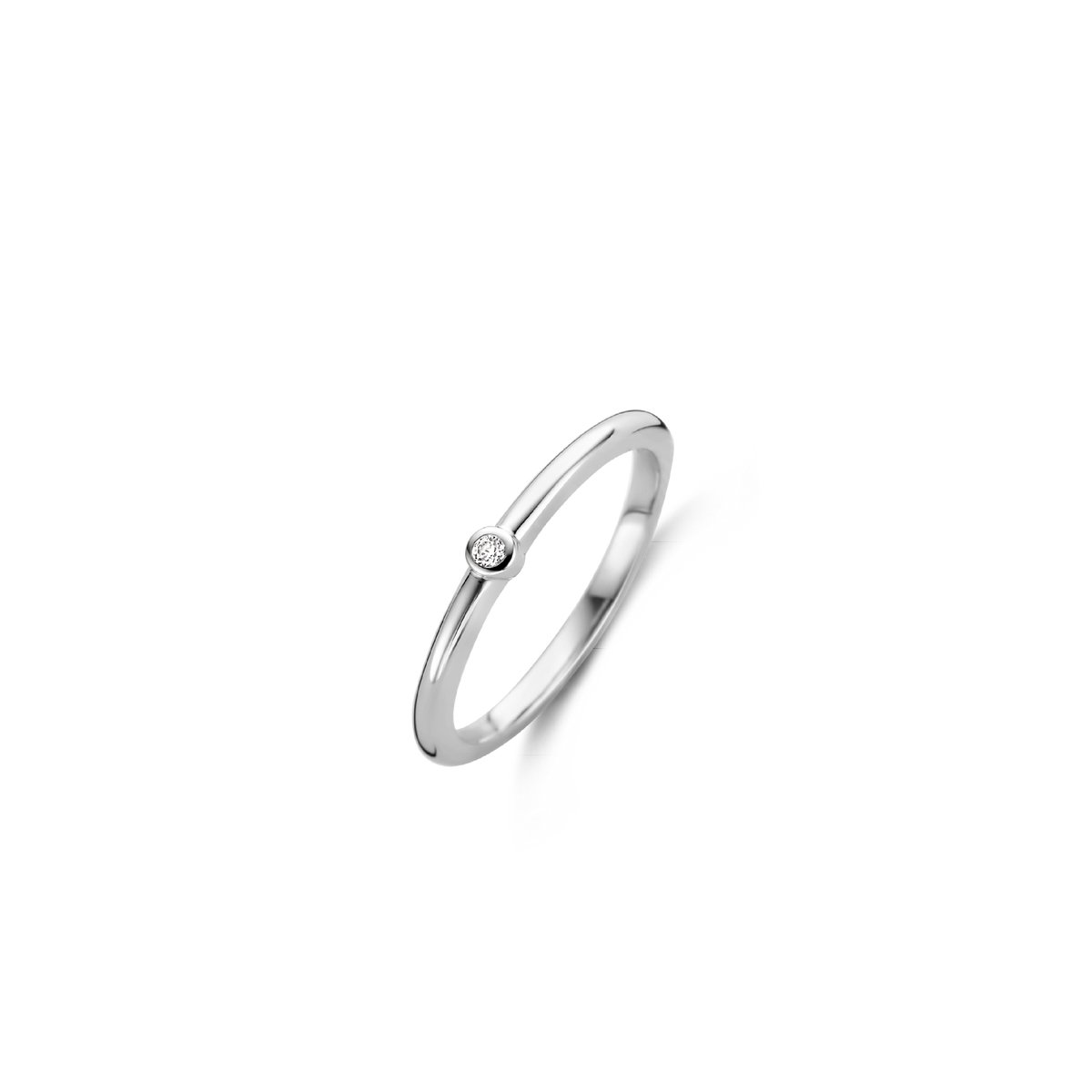 TI SENTO Dames Ring - 925 zilver - Zirconia wit - Maat 17.25 mm / maat 54 - 12249ZI
