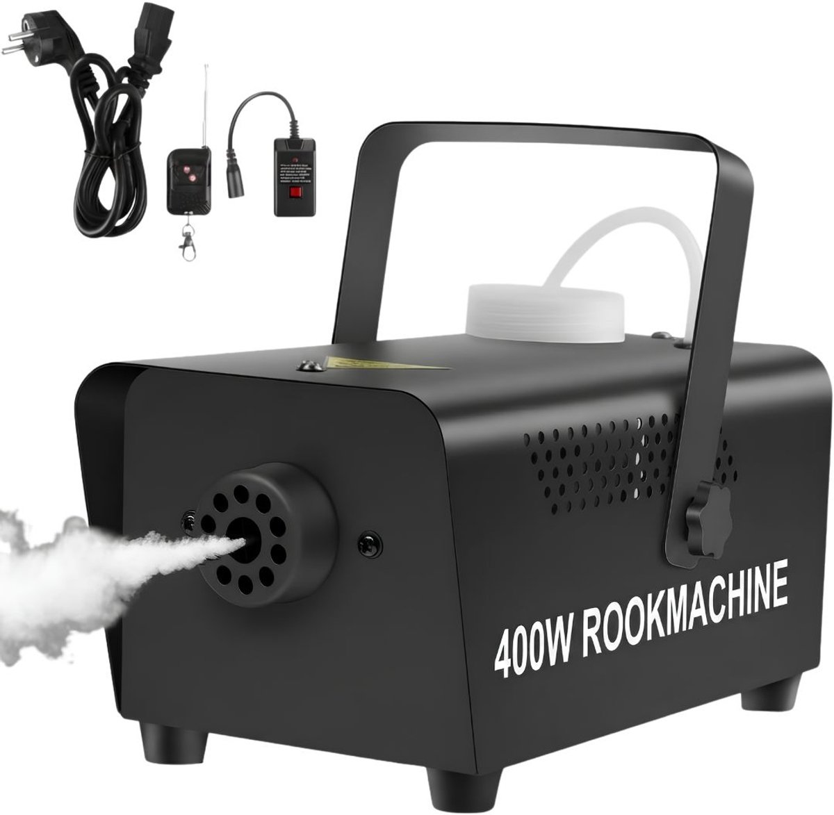 JCP® Rookmachine - Mist Machine - Party Rookmachine - Zwart - 27cm x 18cm x 15cm