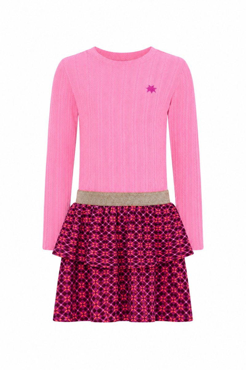 B.Nosy Y607-5819 Jurk meisjes roze - Maat 116