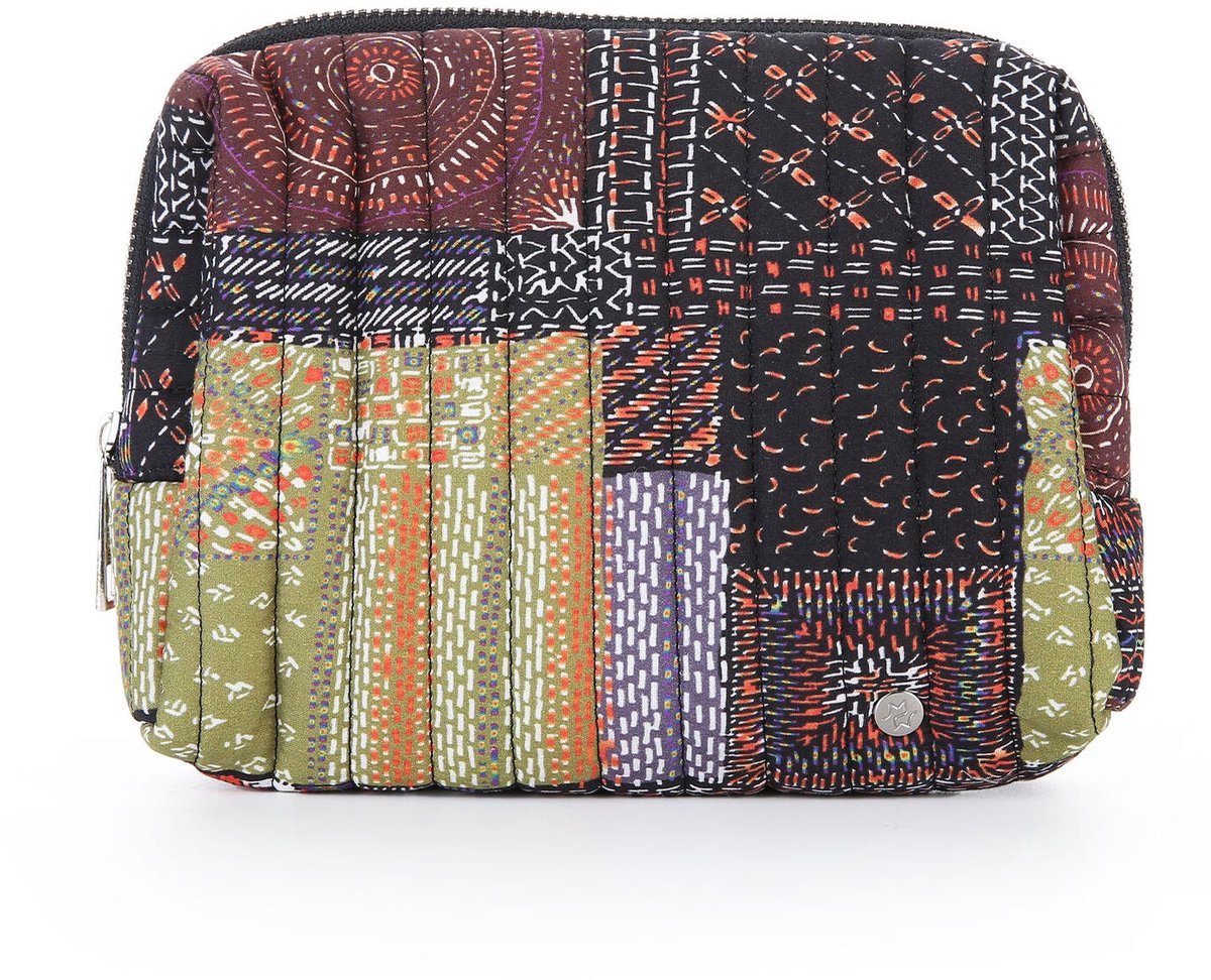 Sunset Fashion Make-up tas Patchwork multi 18x15cm