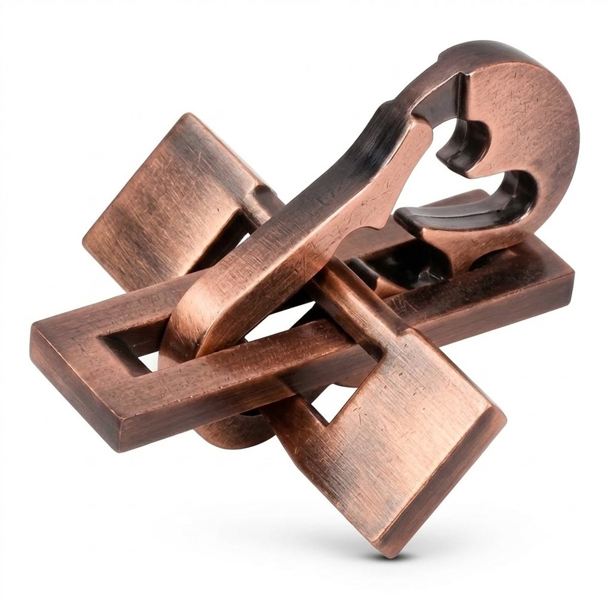Antiek brons kleur breinbreker puzzel volwassenen en kinderen Kongming slot metalen denkspel mechanische ontgrendel puzzel intellectueel spel negen ring decodering logica uitdaging hersenkraker
