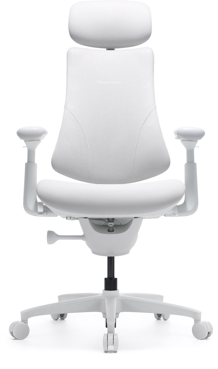 LiberNovo Omni Gen Dynamische ergonomische stoel, zitdiepte 48 cm, stof, wit