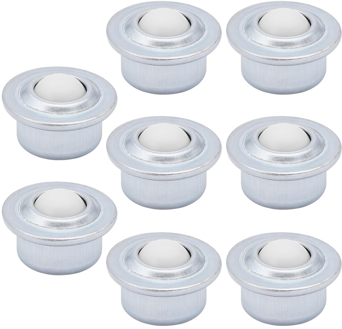 8 stuks kogelwielen, meubelwielen, nylon kogelrollagers, universele wielen, lagers, kogellagers voor meubels, bagage, schuif, transportrol (20 mm hoogte)