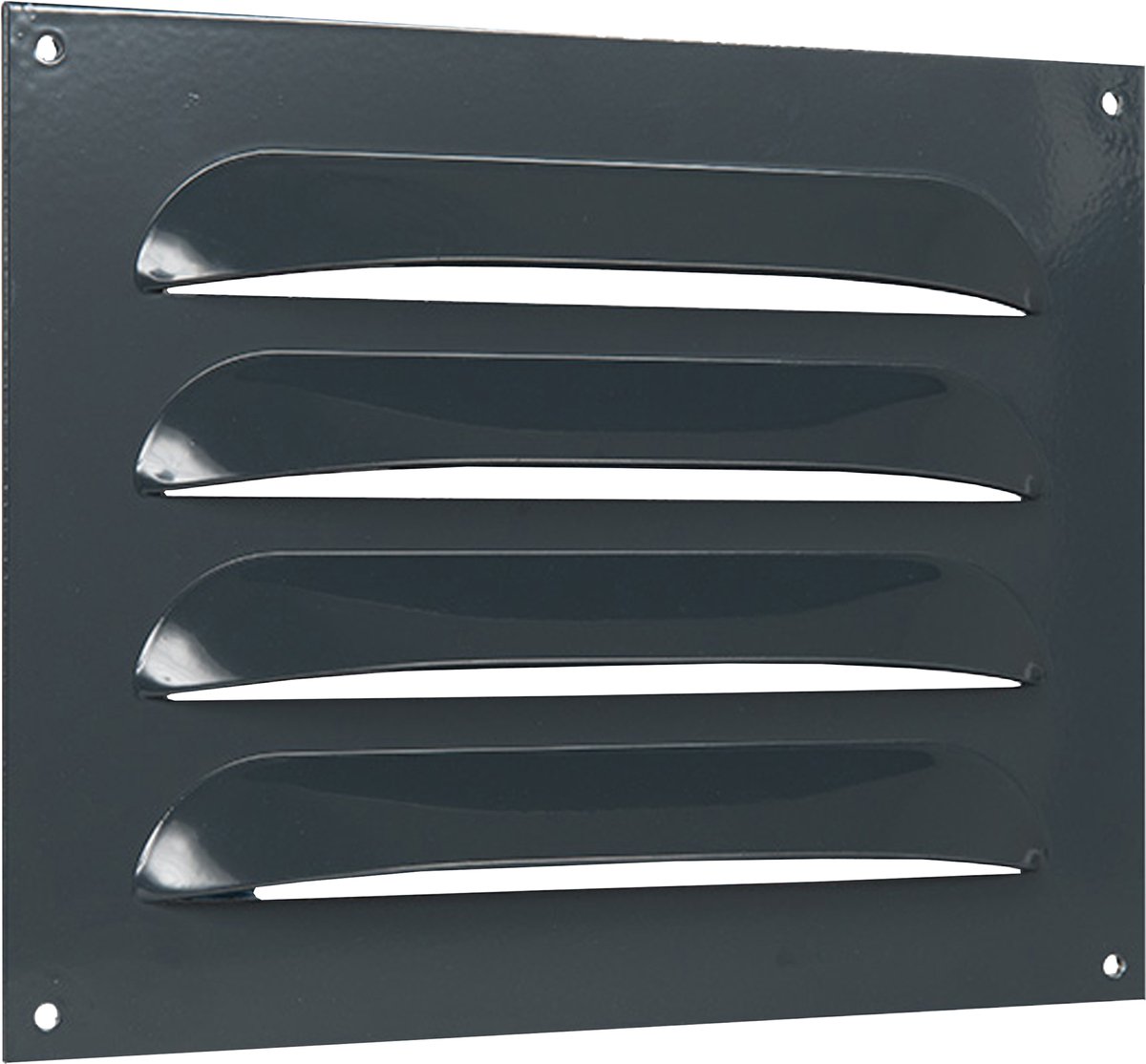 Starx Schoepenrooster - Ventilatierooster met 1 Rij Schoepen - Gemaakt van Aluminium - Afmeting 25 x 30 cm - Kleur Antraciet - Gewicht 600 Gram - Geleverd per Stuk in Folieverpakking