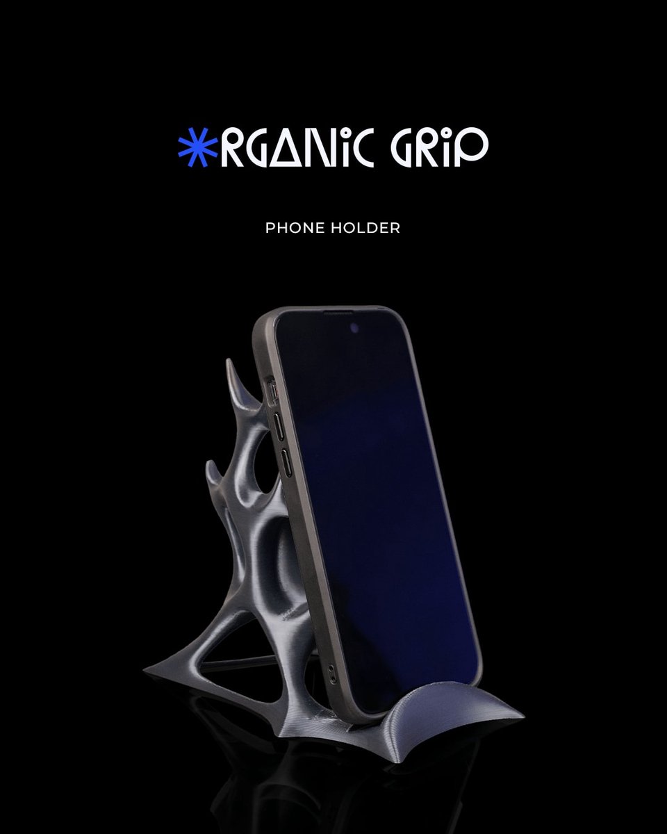 Organic Grip - Telefoonhouder voor bureau en nachtkastje - Decoratieve standaard - woonaccessoire, bureau organizer, kantoor, werkplek, interieur