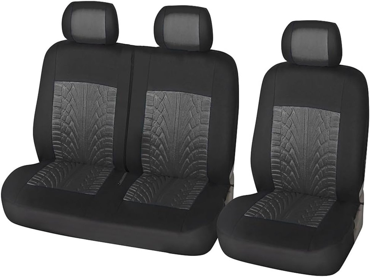 Stoelhoezen voor bestelwagen, stoelhoezen 2+1 voor vrachtwagen, autostoel, reliëfbescherming, enkele en dubbele stoelhoezen, auto-accessoires voor bestelwagens, vrachtwagens en vrachtwagens