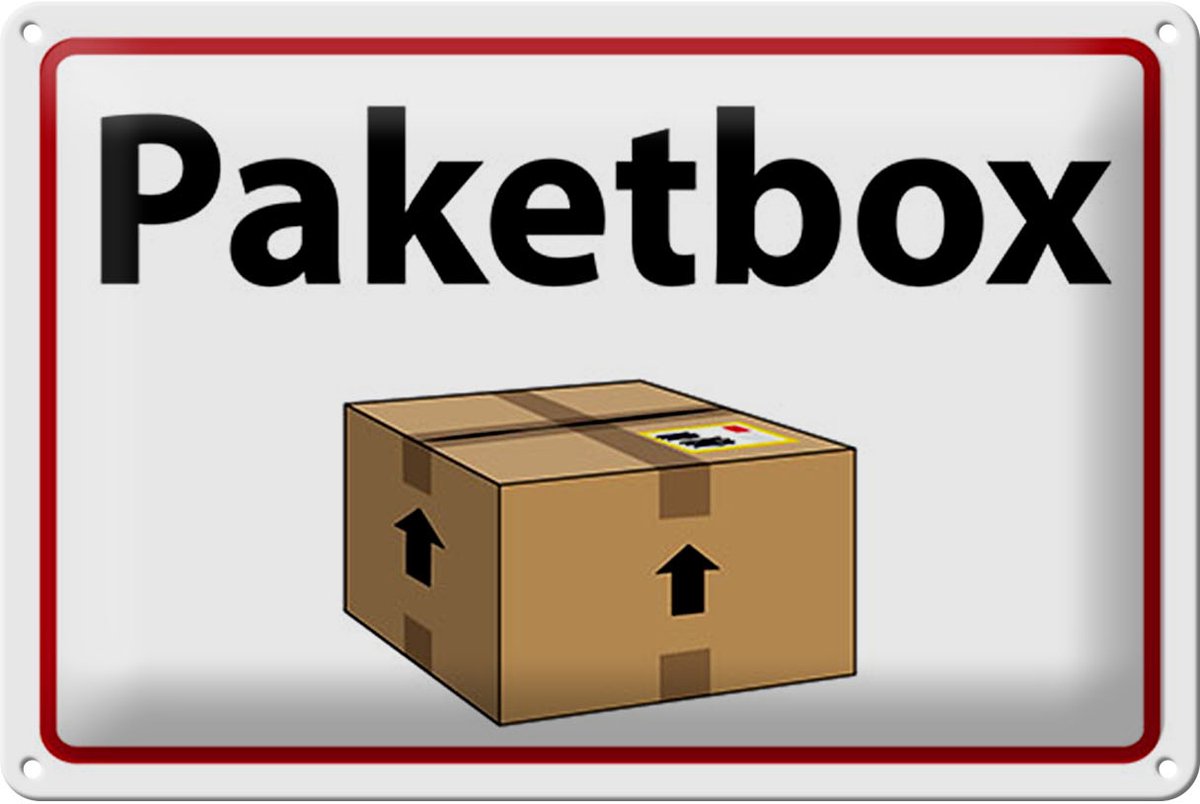 Blechschild Spruch 20x30 cm Paketbox Schild