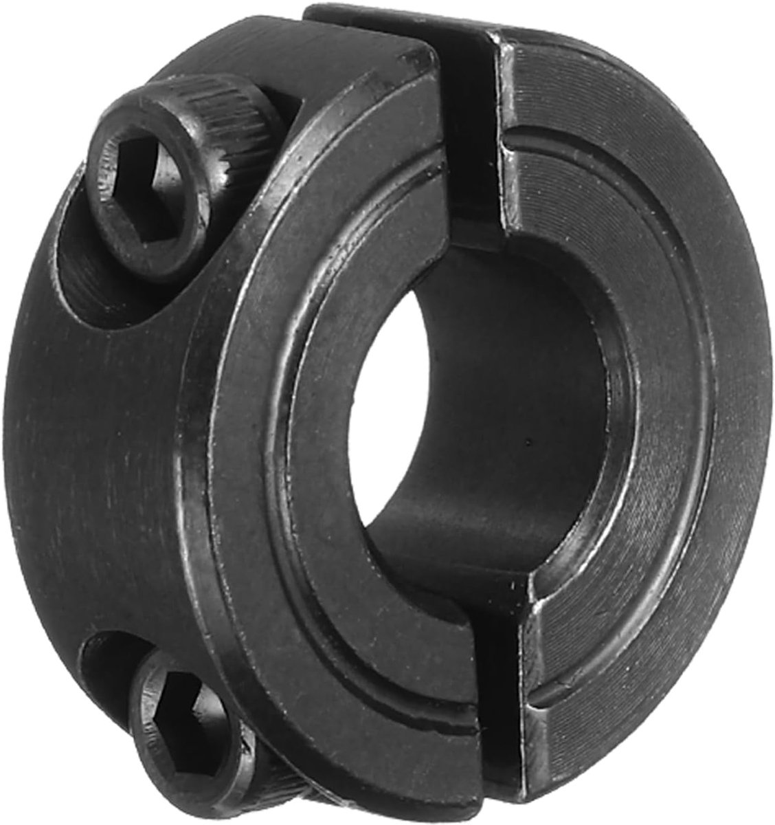 Golfring 3/8" boring dubbel gedeelde spanring van koolstofstaal met set schroef zwart