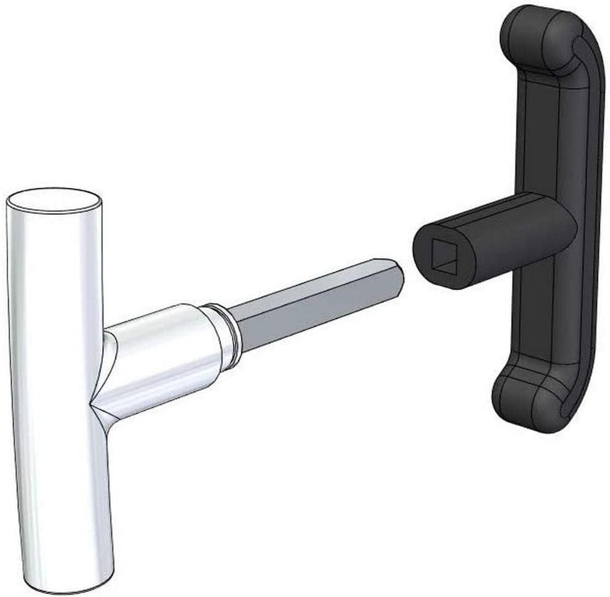 handgrepen van ABS en gesatineerd aluminium voor schommel/garage