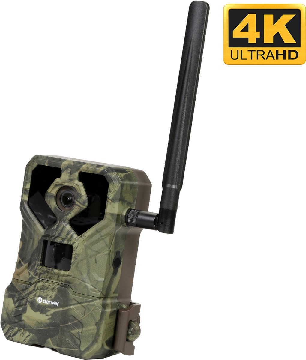 Denver Wildcamera met Nachtzicht en 4G verbinding - Live streaming - 4K Ultra HD video - 48MP Foto – 120 graden zicht - IP66 waterbestending - TrailCam Go app – WCL8060