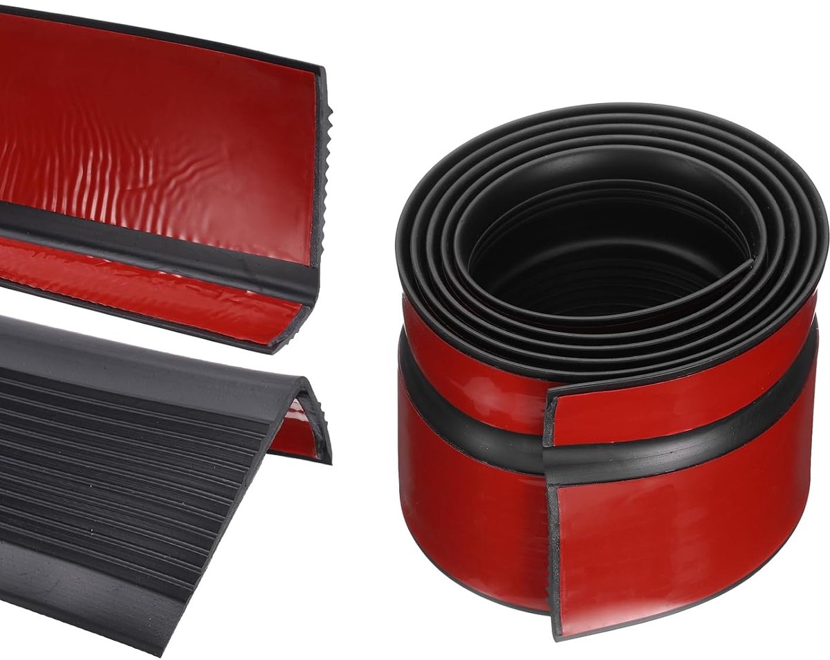Traprandbescherming, antislip, zelfklevend, voor binnen en buiten, thuis, kantoor, zwart, 1,2 m