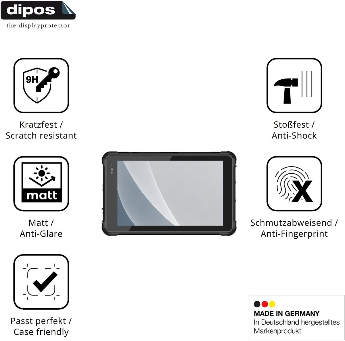 dipos – 2x Matte Pantserfolie geschikt voor Conker NS82 | 9H Screenprotector