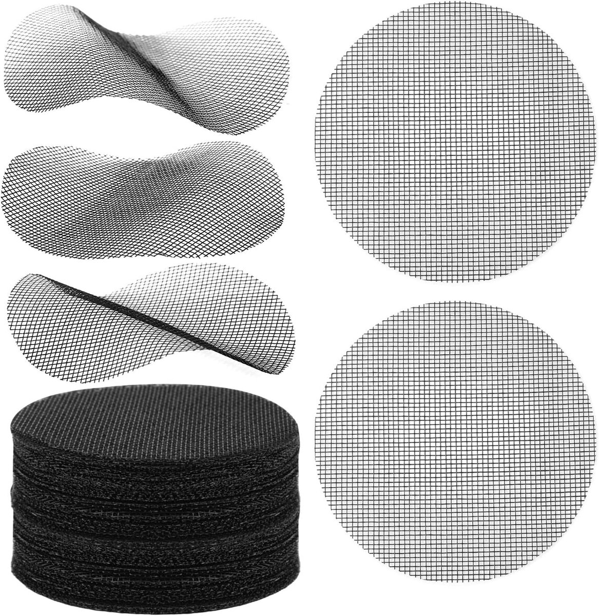 50st 10cm Bloempot Gaas Pad, Polyethyleen Rond Bonsai Mesh Drainage Schermen Plant Pot Drainage Mesh Bloempot Bodem Mesh Pad voor Tuin Potplanten Voorkomen Bodemverlies