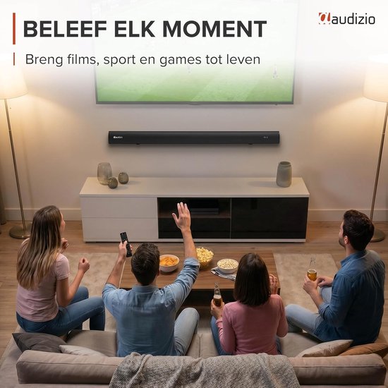 Soundbar voor TV - TV Speaker - Films en Muziek - 90W Vermogen - 90 cm Breed - Zwart — afbeelding 4
