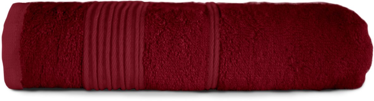 Darymex Moreno - Handdoek - 50x90 cm - Bordeaux - Bamboe & Katoen
