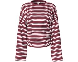 Pieces T-shirt Pcalli Ls O-neck Top 17167685 Windsor Wine/orchid Ice + Cloud Dan Dames Maat - XL