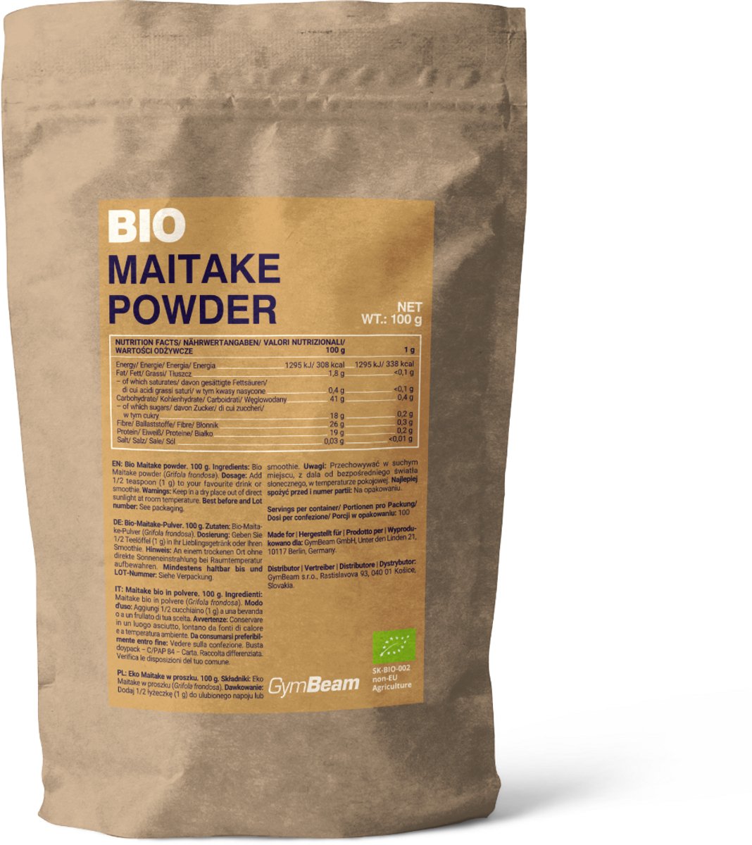 GymBeam BIO Maitake Poeder 100 g