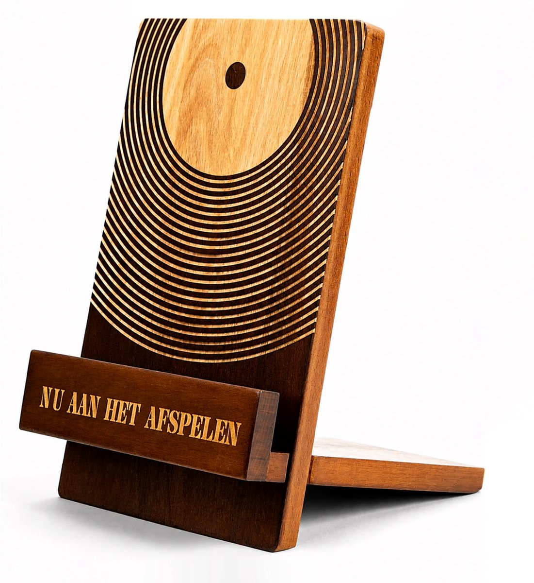 Kaiyaya - LP Houder van Hout - Vinyl Display Standaard - Nu aan het afspelen - Vintage Design - Voor 12 inch LP's - 14,5 x 23 x 4,5 cm
