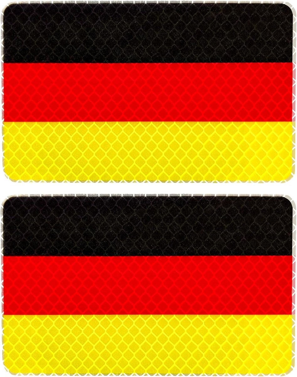 Duitse vlag stickers, reflecterende folie, Duitse stickers voor auto, auto, auto, 12 cm x 7,2 cm (2)