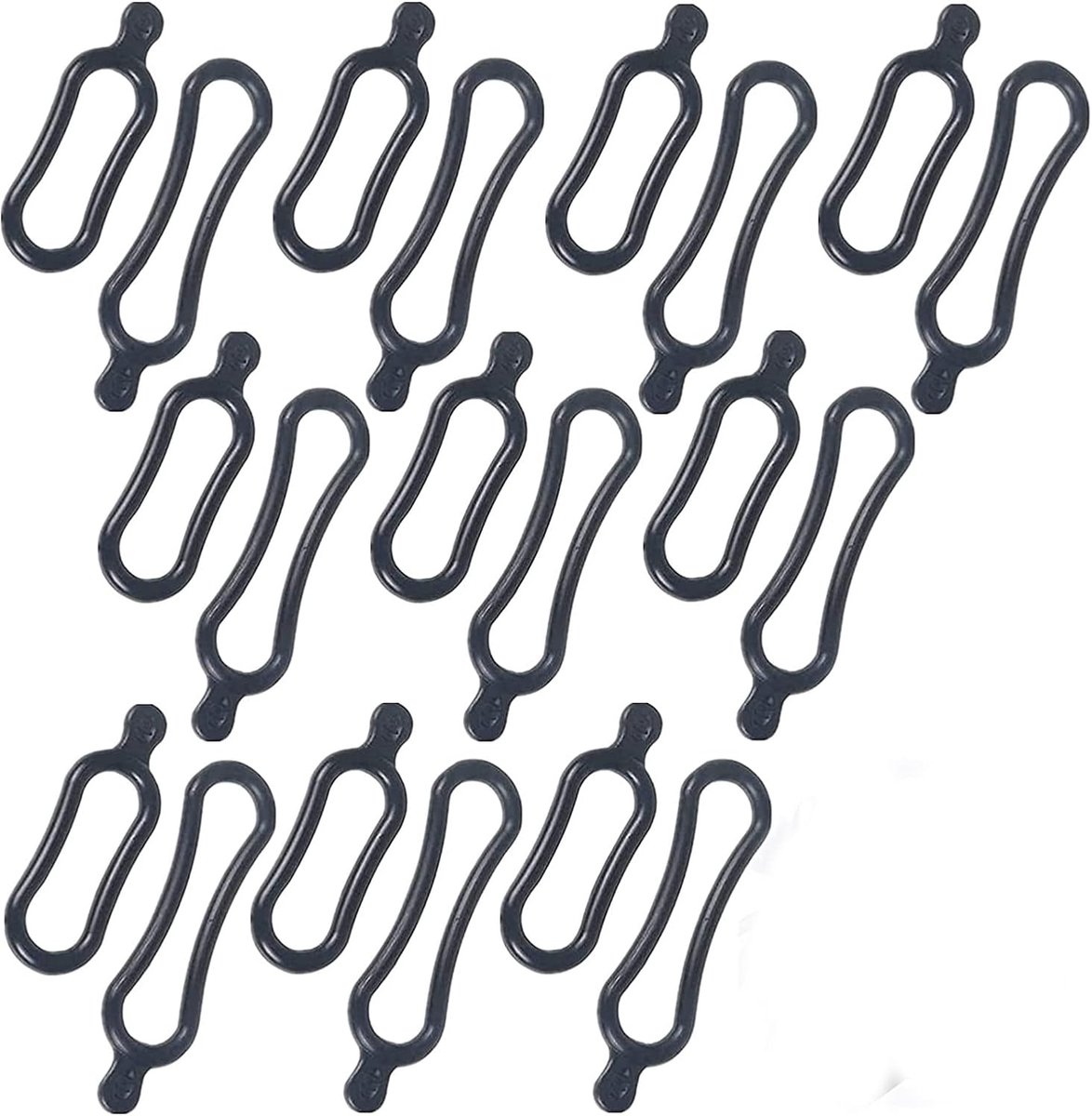 20 stuks Fiets Siliconen Band, Fiets Siliconen Band Tie Lint Mount Houder, Rubberen Ring Fiets Stretch Rubberen Ringen, Fiet Rubberen Band, Fiets Vaste Riem Bandage Beugel (Lange Stijl + Korte Stijl)