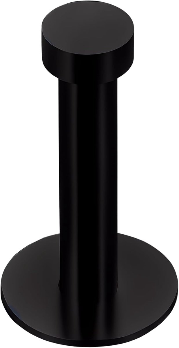 Panther Kapstok Zwart RVS - Rond 52 x 10 mm | Antiek Vintage Design Wandhaak Voor Wandmontage | Incl. Bevestigingsmateriaal