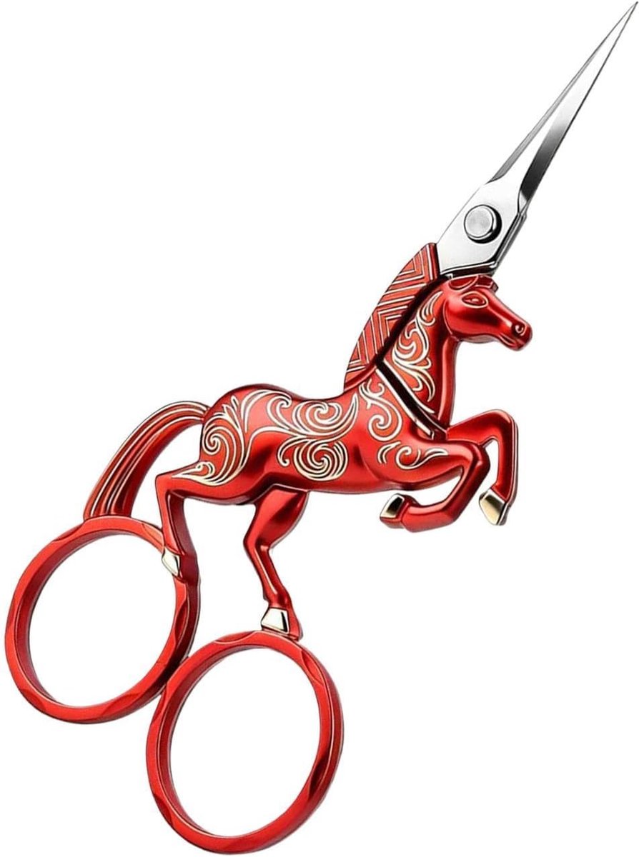 Paardenvormige Stofschaar | Quiltscharen voor allerlei Papierknutselwerk, Herstellingswerk, Kledingmaakwerk, Textielreparatiewerk, Kunstenaarsatelier,