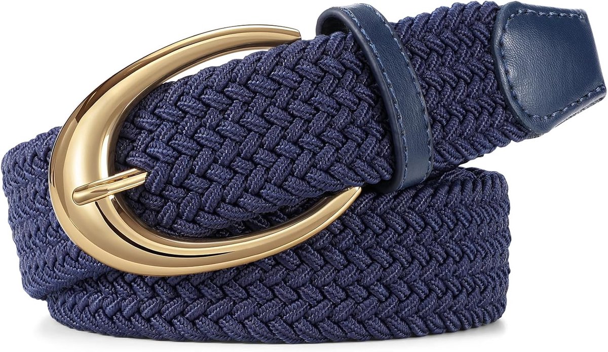 Gevlochten riem, stretchriem voor dames, heren, uniseks, elastische riem voor jeansbroeken