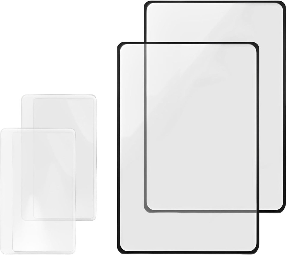 4 stuks 3 x volledige pagina's leesvergrootglas, groot en licht rechthoekig vergrootglas, biedt een groot weergaveoppervlak voor pagina's van boeken voor het lezen van kleine letterkaarten voor mensen