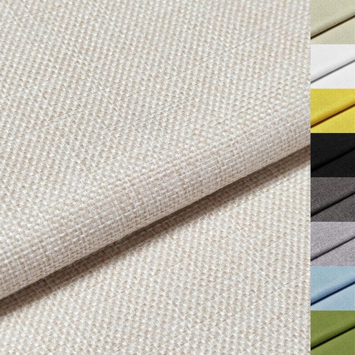 Stof Lichtbeige 500 x 148 cm, Meubelstof per Meter, Bekledingsstof 350 g/m², Slijtvaste Structuurstof, Ideaal voor Meubels Bekleden, Gordijnen, Sofa en Stoelen