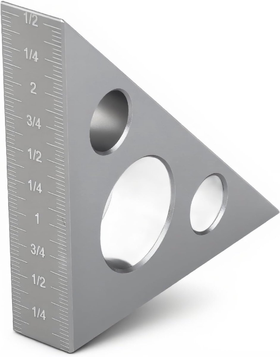 liniaal van aluminiumlegering, mini draagbare metalen hoekliniaal, 90 graden en 45 graden liniaal, meetinstrument voor houtbewerking, liniaal voor werk of studie