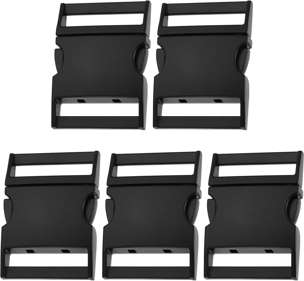 5 stuks snelsluitingen, metalen gespen, 31,6 mm, van zink, verstelbare snelsluitingen, vervangende haaksluitingen voor riemen, rugzakken, hondenband, mat zwart