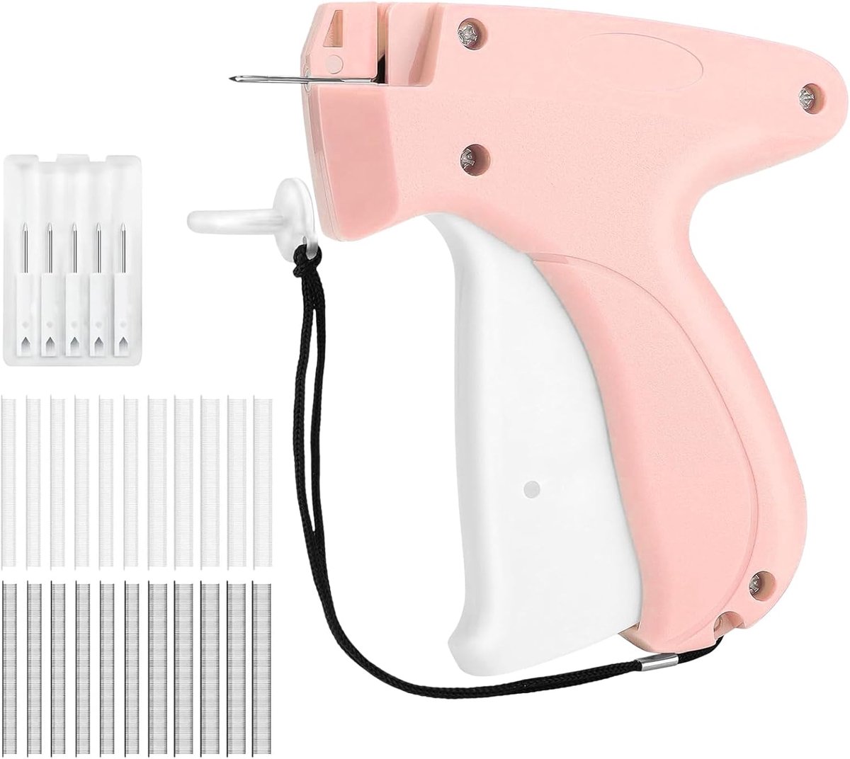 etiketteerpistool, kleding, etiketteerapparaat, etiketteerpistool, 1 etiketteerpistool met 5 reservenaalden + 2000 hechtdraden, voor etiketten, prijskaartjes