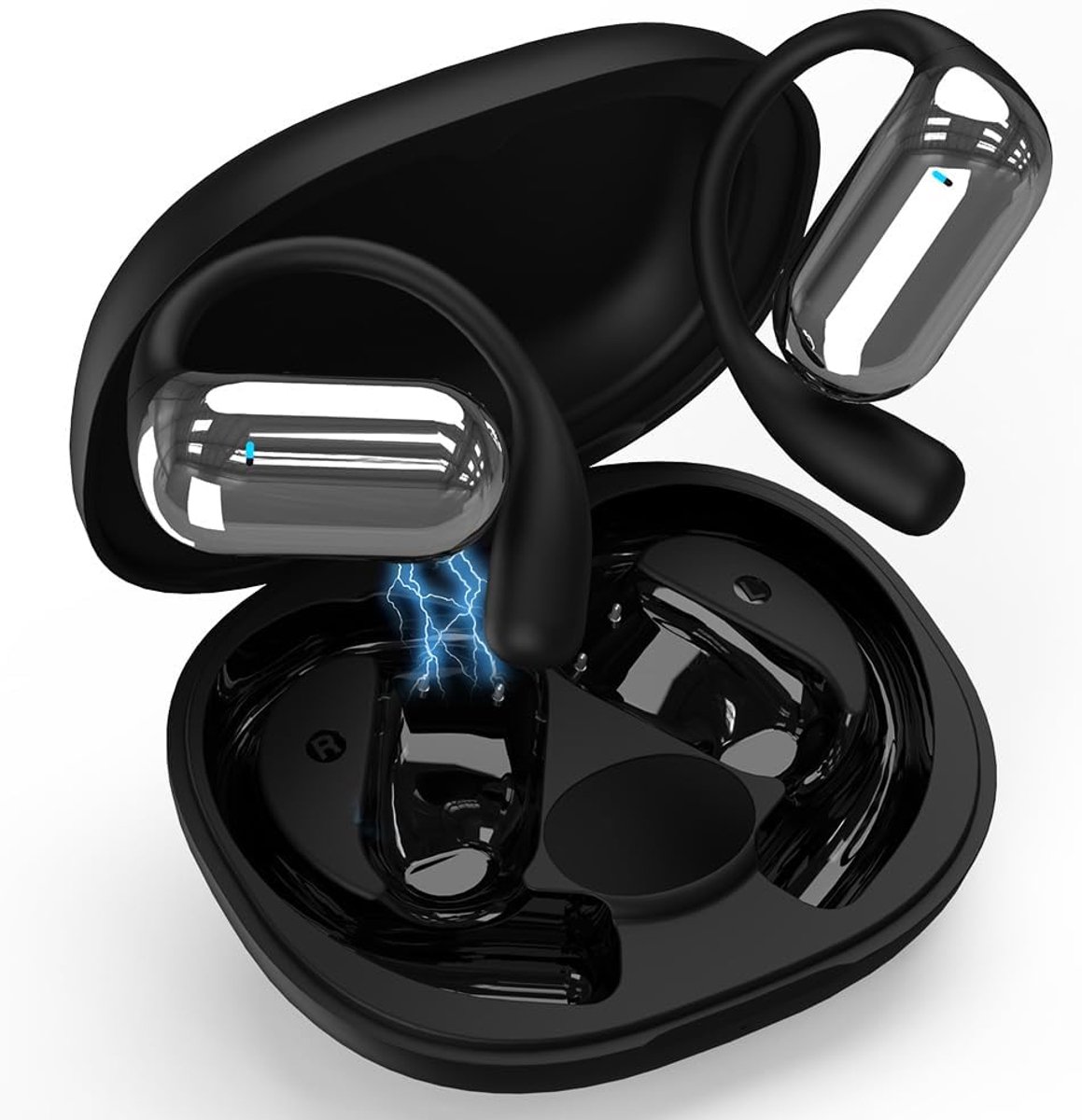 Translation Headphones, AI-vertaler koptelefoon voor 144 talen, Bluetooth V6.1 vertaaloordopjes, open oordopjes, realtime vertaaloordopjes voor reizen, studeren en sporten.