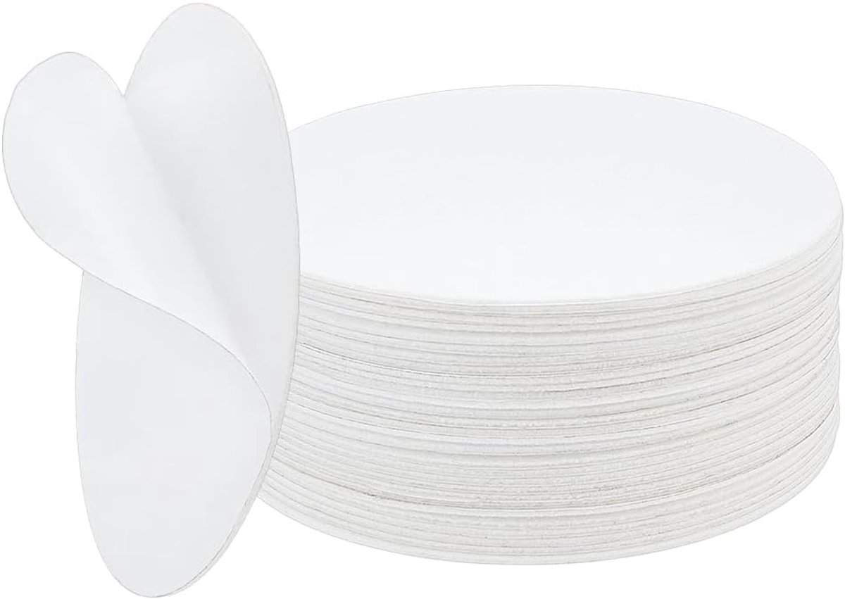 PandaHall 30ST Lampvoet Vilt 10cm Beige Meubelpads 1mm Ronde Zelfklevende Vilten Tape Anti-slip Bescherming Pads Vloerbeschermers voor Hardhouten Meubels DIY Handwerk