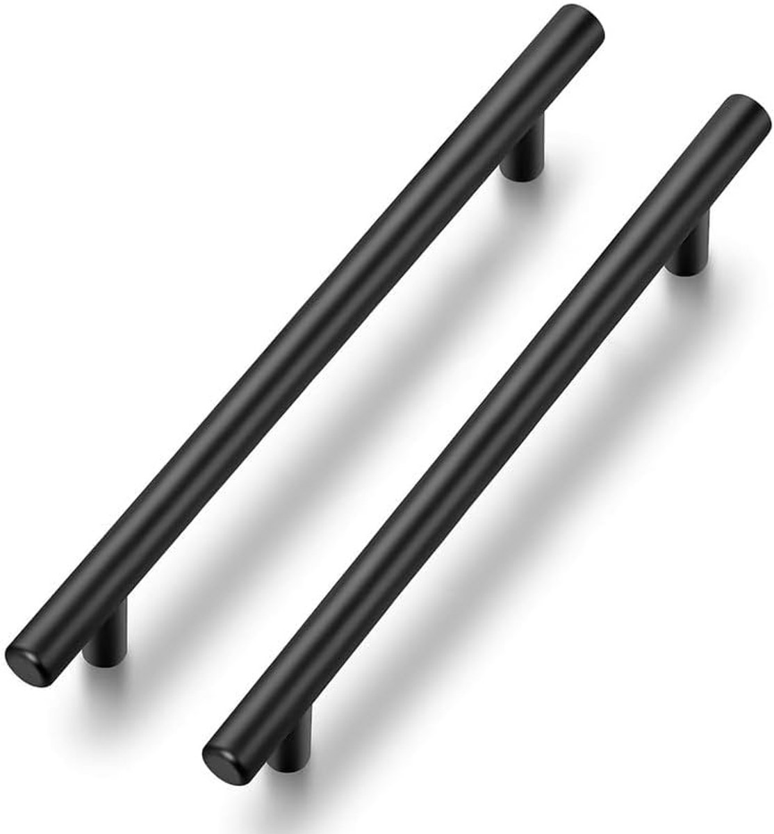 20 stuks zwarte meubelgrepen T-Bar handgrepen voor keukenkastjes, 160 mm gatcentrum, roestvrijstalen meubelgrepen voor deuren en laden