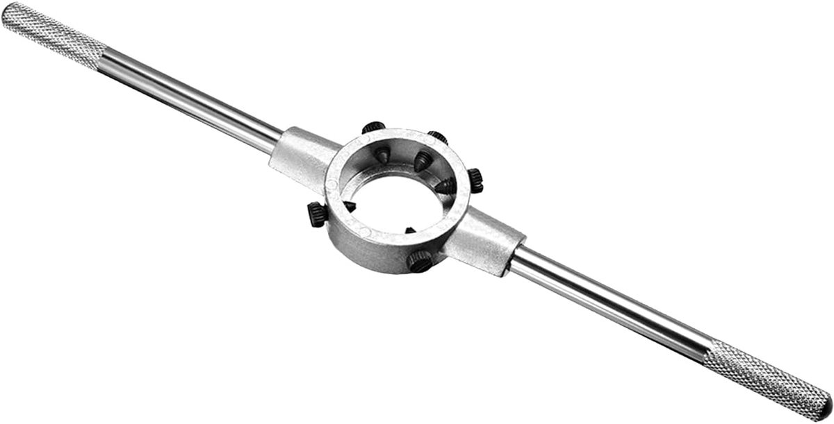 Scort sleutel, Fit M12-M16 / 25 mm-38 mm (OD) ronde matrijzen, nikkel, verstelbaar, greephouder - (voor schroefreparatiemachine), 1 stuk