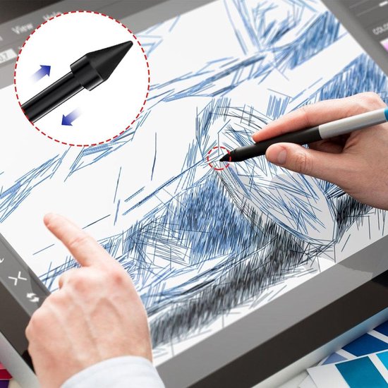20 Stukken Stylus Tip, 2 Stukken Penclip, Touchscreen Tip, Touchscreen Tip, Vervangbare Touchscreen Pen Pen, Geschikt Voor Tablets Van Mobiele Telefoons, Enz. — afbeelding 3